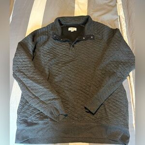 Goodfellow & Co Charcoal Quilted Pullover Shirt Jacket